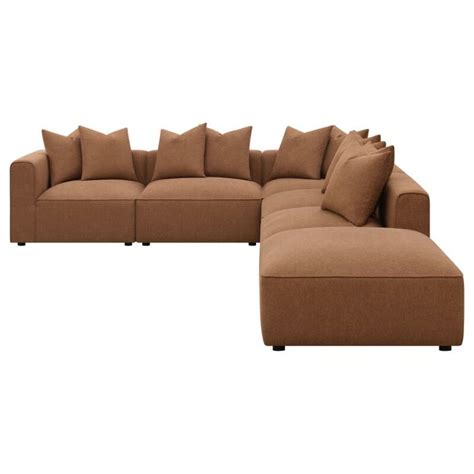 Jennifer Piece Upholstered Modular Sectional Terracotta Hyme Furniture