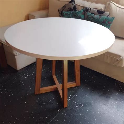 Mesa Redonda En Madera Para Silla Eames Cuotas Sin Inter S