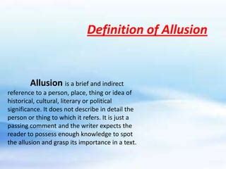 Definition of allusion | PPT