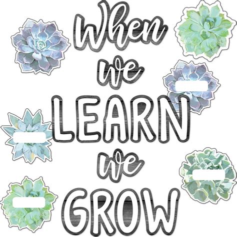 When We Learn We Grow Bulletin Board Learning Post And Toys