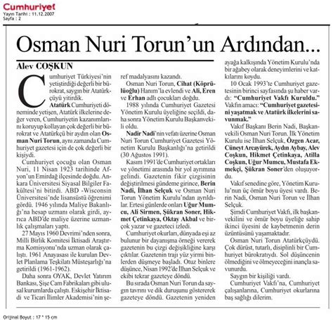 Pdf Evet Hayir Osman Nuri Torun Un Ard Ndan Alev Cokun Calevcoskun