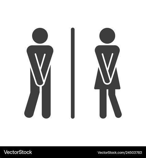 Man And Woman Restroom Symbol Royalty Free Vector Image