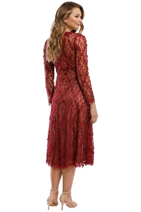 Binx Embroidery Tea Length Dress By Tadashi Shoji For Rent Glamcorner