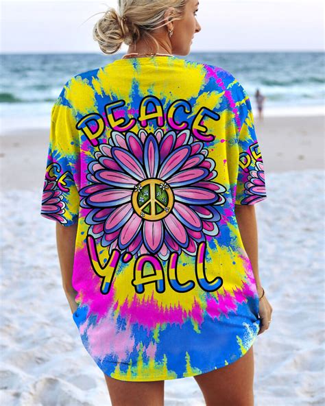 Peace Yall Flower All Over Print Tltr0706232 Groovy Hippie