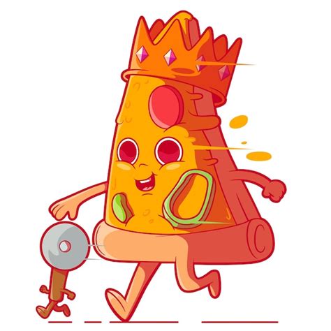 Premium Vector That Funny Pizza Mascot Slice Character Vector