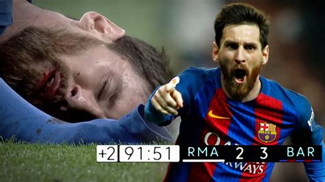 When Injured Messi Silenced Real Madrid In Santiago Bernabéu Youtube