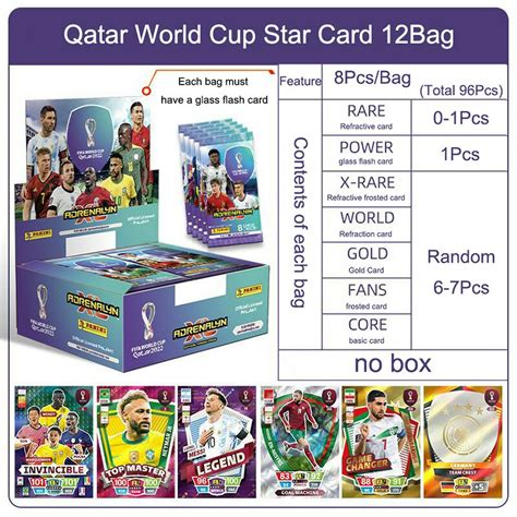 Caja de cartas de la estrella del fútbol Panini 2022 auténtica, tarjeta