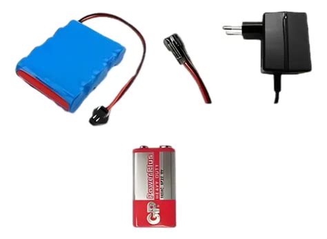 Kit Bat 6v 2700mah Smp02 Carregador Bat 9v Comum Parcelamento Sem Juros