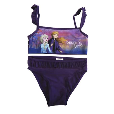 Malla Infantil Bikini Piezas Frozen Talle Violeta Oscuro Cartoons