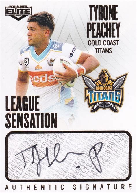 Nrl Elite League Sensation Signature White Ls Tyrone Peachey