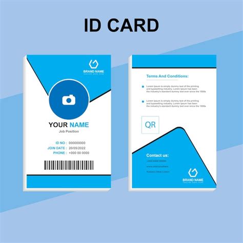 Premium Vector Modern Id Card Design Template Or Vector