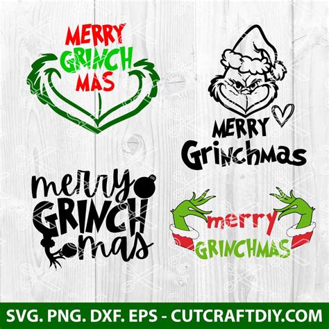 Merry Grinchmas Svg Grinchmas Clipart Grinchmas Svg Bundle