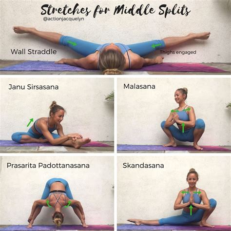 Yoga Stretches for Middle Splits | Yoga for flexibility, Flexibility ...