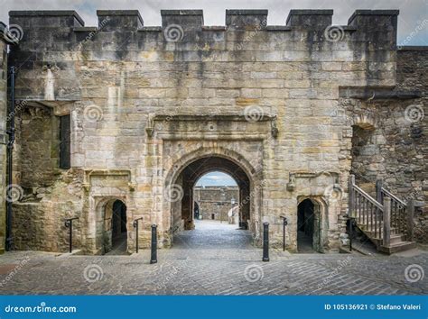 Entrance Gate To The Stirling Castle Scotland Stock Image Image Of