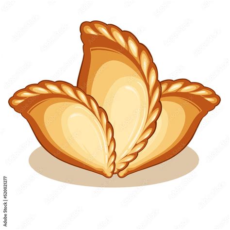 Empanadas Vector Illustration On White Background Cartoon Illustration