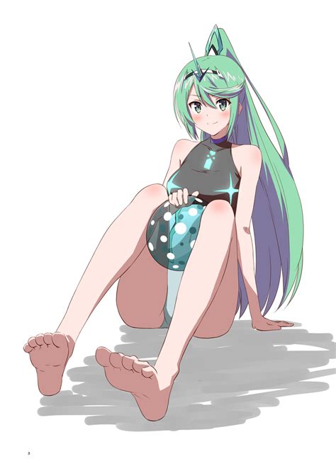 Hentai Nintendo Girl Alluring Arm Support Ball Bare Legs Barefoot