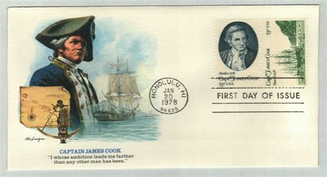 Captain Cook Fleetwood First Day Cover First Day Covers Captain