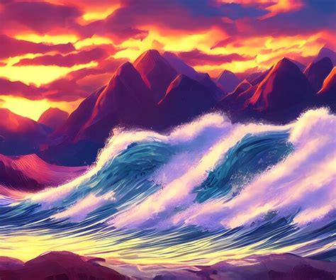 ArtStation - Vibrant Ocean Waves | Artworks