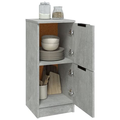 HUA Buffets bahuts Buffet Gris béton 30x30x70 cm Bois d