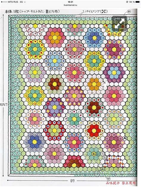 Grandmother S Flower Garden Quilt Sewing Pattern Templates Quilt Sewing Patterns Grandmothers