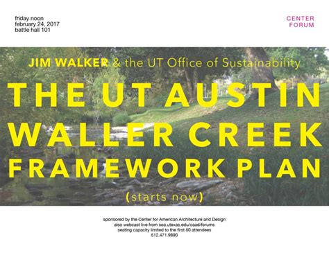 The Ut Austin Waller Creek Framework Plan Starts Now School Of