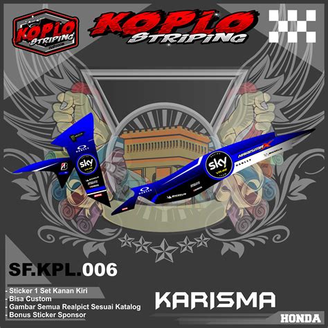 Stiker Striping Lis KARISMA Sticker Striping Variasi Motor KARISMA