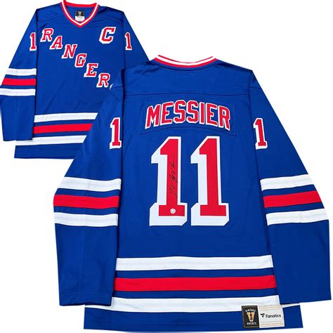 Mark Messier Autographed New York Rangers Fanatics Heritage Jersey