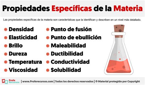 Propiedades Específicas de la Materia