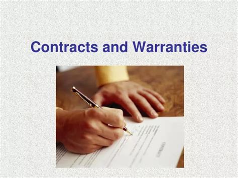 Ppt Contracts And Warranties Powerpoint Presentation Free Download