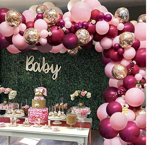 119pcs Burgundy Pink Balloon Arch Garland Kit Balloon Etsy Australia