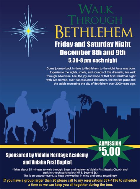 Walk Through Bethlehem! - Vidalia Heritage Academy