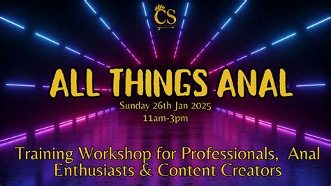 All Things Anal Workshop In Uk Amsterdam Professional Lubricants