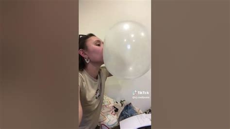 Cute Girl Blows Huge Bubblegum Bubble Youtube