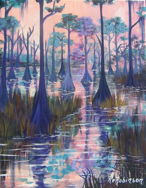 KeROBinson Coastal Escapes: Florida Swamp Landscape Painting