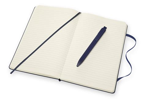 Набор блокнот/ручка Moleskine "Go Pen" блокнот в линейку Classic, синий ...