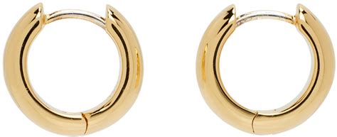 Numbering Gold S Earrings Ssense Canada