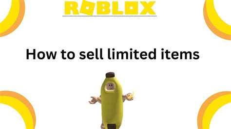 How To Sell Limited Items On Roblox Youtube