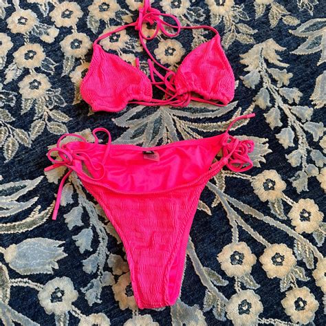 Triangl Pink Bikini Depop