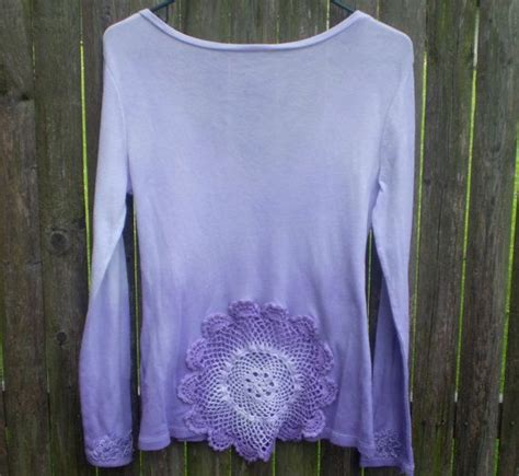 Playcloz Ombre Lavender Long Sleeve Top Remade By Bazaarart Remade