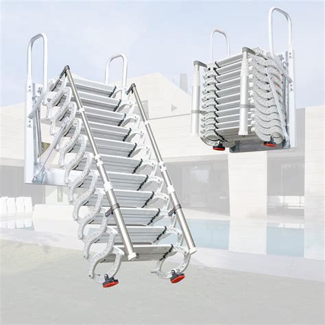 Buy 12 Steps Attic Stairs,Wall ed Folding Loft Ladder,Retractable