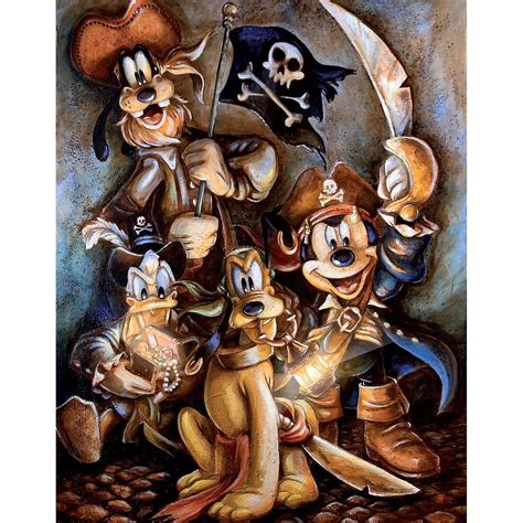 Mickey Mouse And Friends Motley Crew Giclée By Darren Wilson Disney Collectables Disney