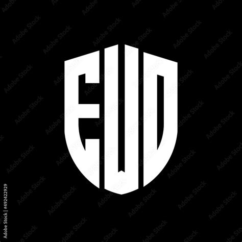 Ewd Letter Logo Design Ewd Modern Letter Logo With Black Background