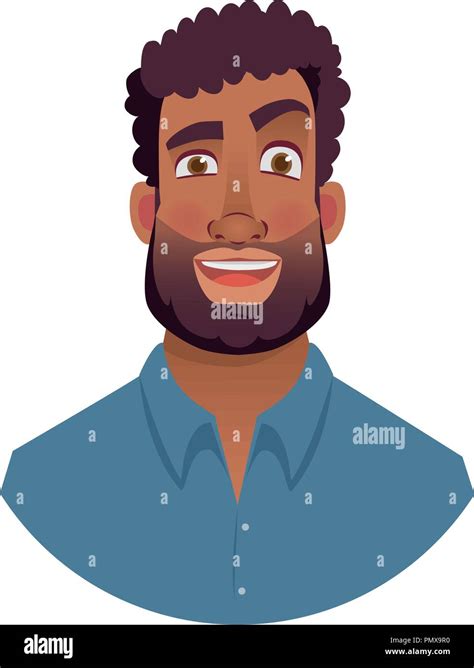 African american man. Portrait of african man vector illustrations ...