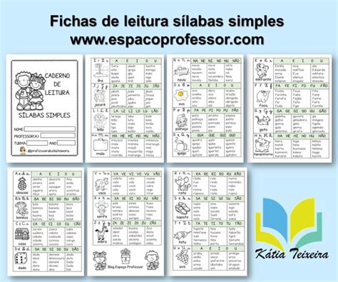 Fichas De Leitura Silabas Simples Atividades De Alfabetiza O Para