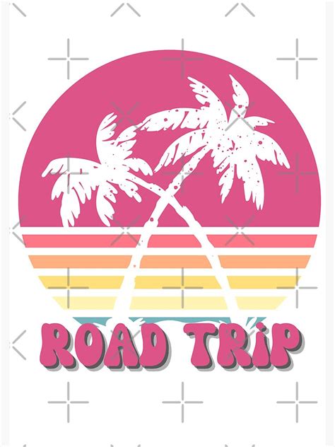 Vintage Tropical Sunset Road Trip Endless Summer Road Trip