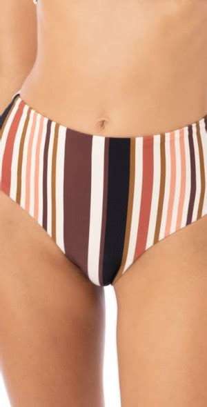 Maaji Burgundy Barcode Reversible Bikini Bottoms In Red