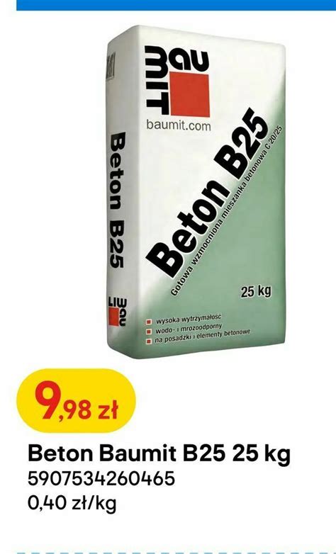 Promocja Beton Baumit B Kg W Castorama