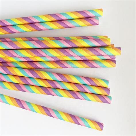 Disposable Biodegradable Black Color Stripe Paper Straws Paper Boba