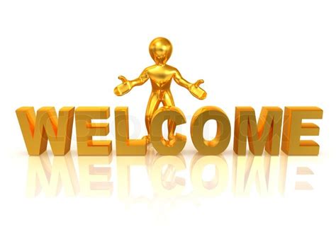 Men With Text Welcome 3d Stock Photo Colourbox