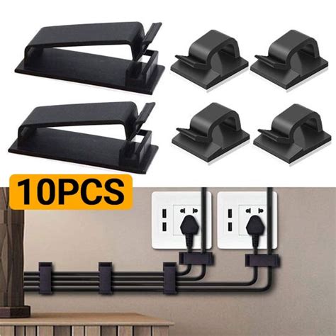 10Pcs Office Wire Organizers Fasteners Cable Management Clip ...